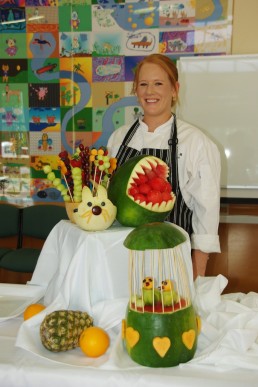 Beautiful carved fruit for children