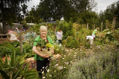 Stephanie Alexander in a kitchen garden